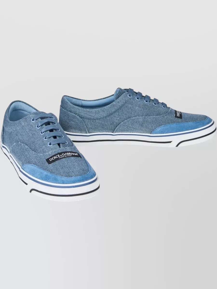Dolce&Gabbana Linen Lace-Up Sneakers