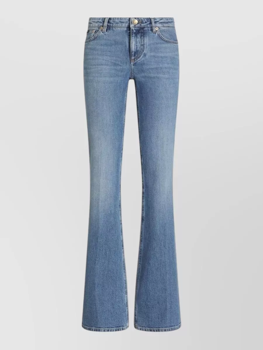 Dolce&Gabbana denim cotton flared low rise jeans