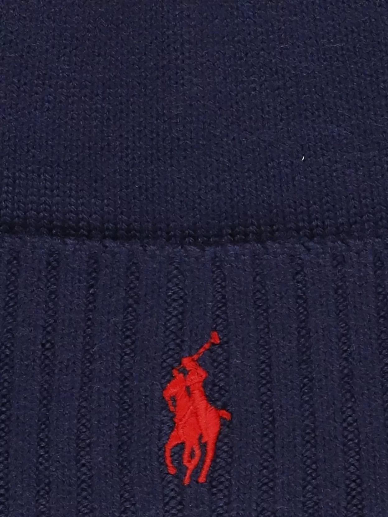Ralph Lauren Men's Wool Beanie Featuring Folded Cuff