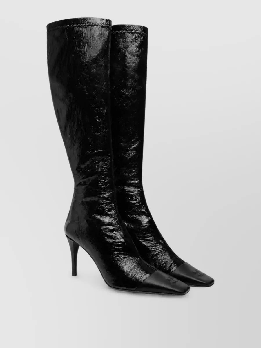 Courrèges ruched knee-high boots