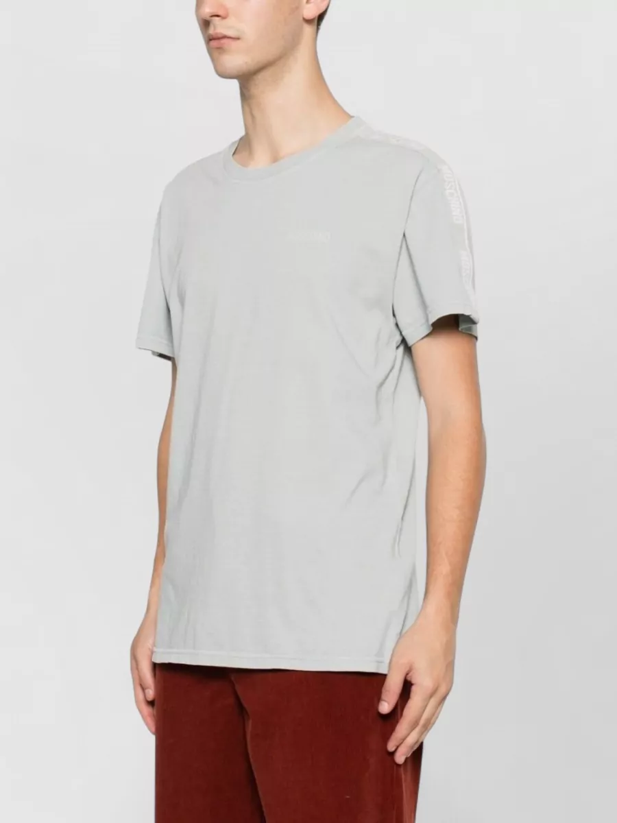 Moschino Silk Nylon Top Round Neck Short Sleeves