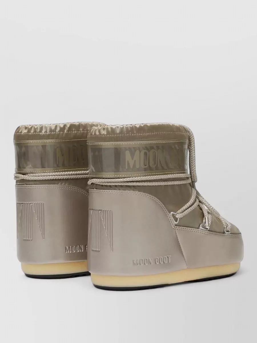 Moon Boot Metallic Logo-Print Snow Boots