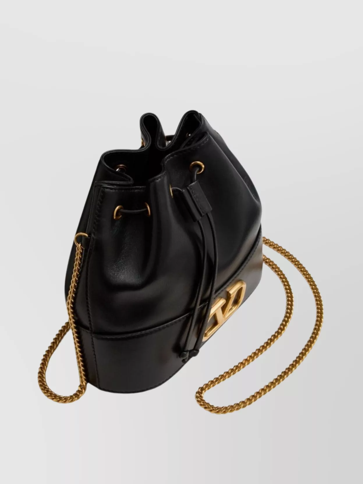 Valentino Garavani Vlogo Signature Leather Bucket Bag