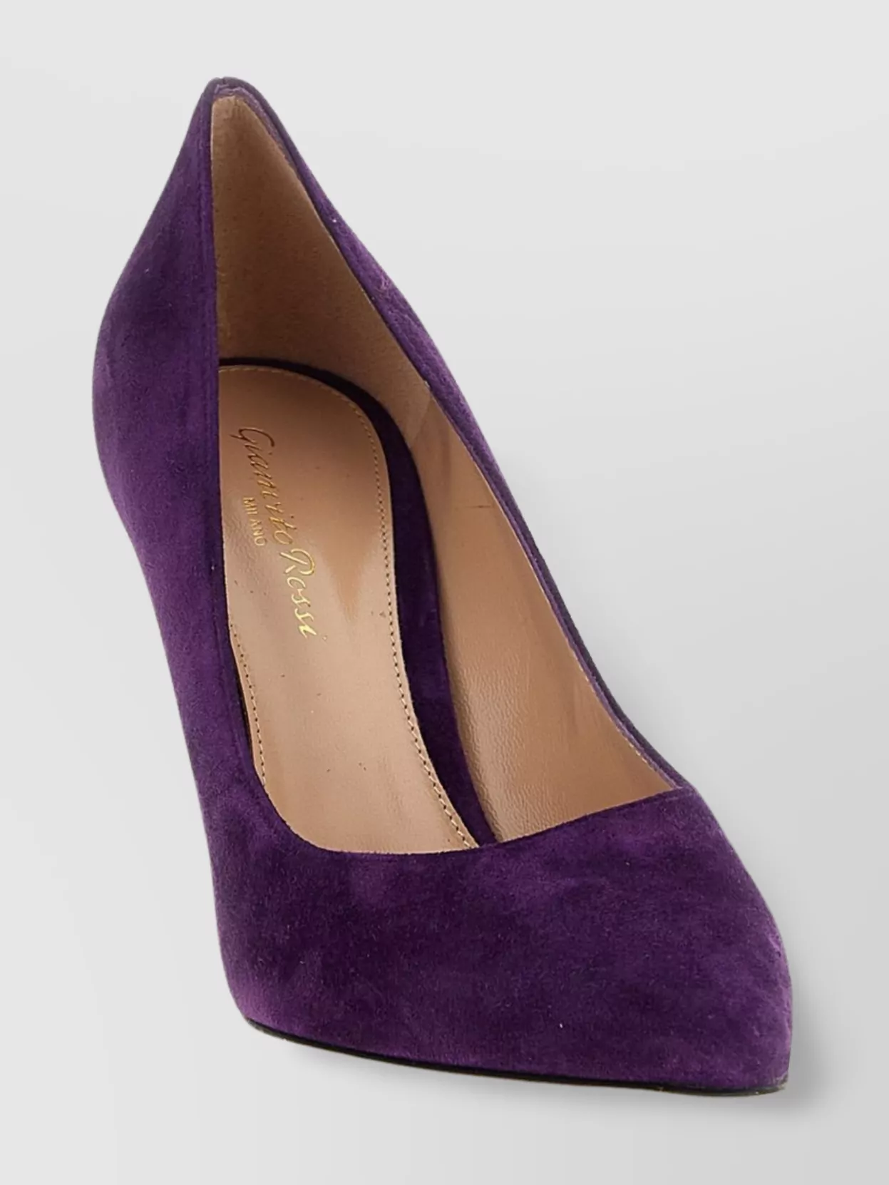 Gianvito Rossi Pointed Toe Suede Stiletto Heel Pumps