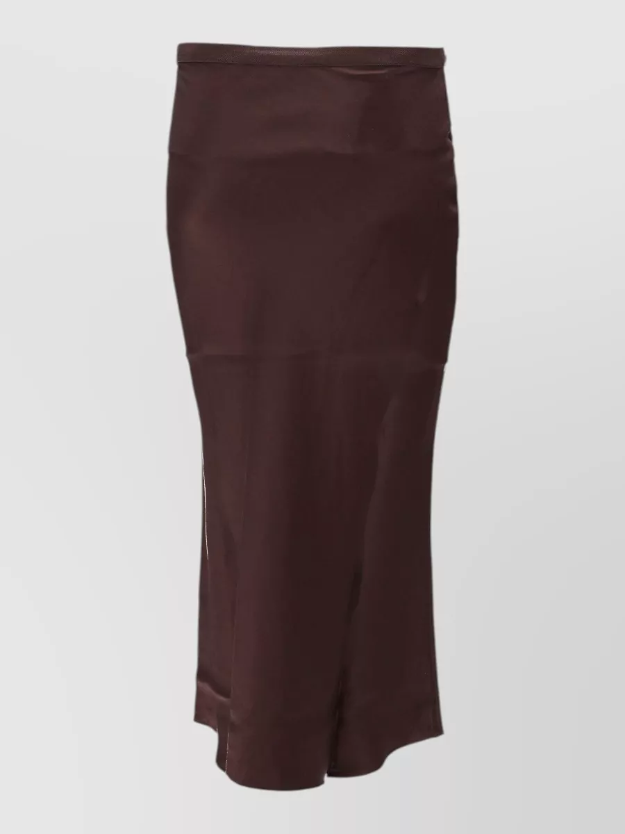 Anine Bing silk high-rise midi skirt