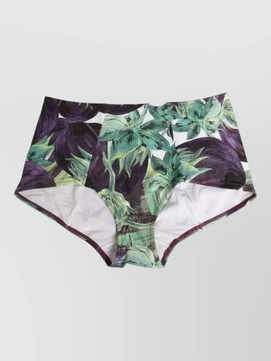 Dolce&Gabbana Floral-print high-rise bikini briefs