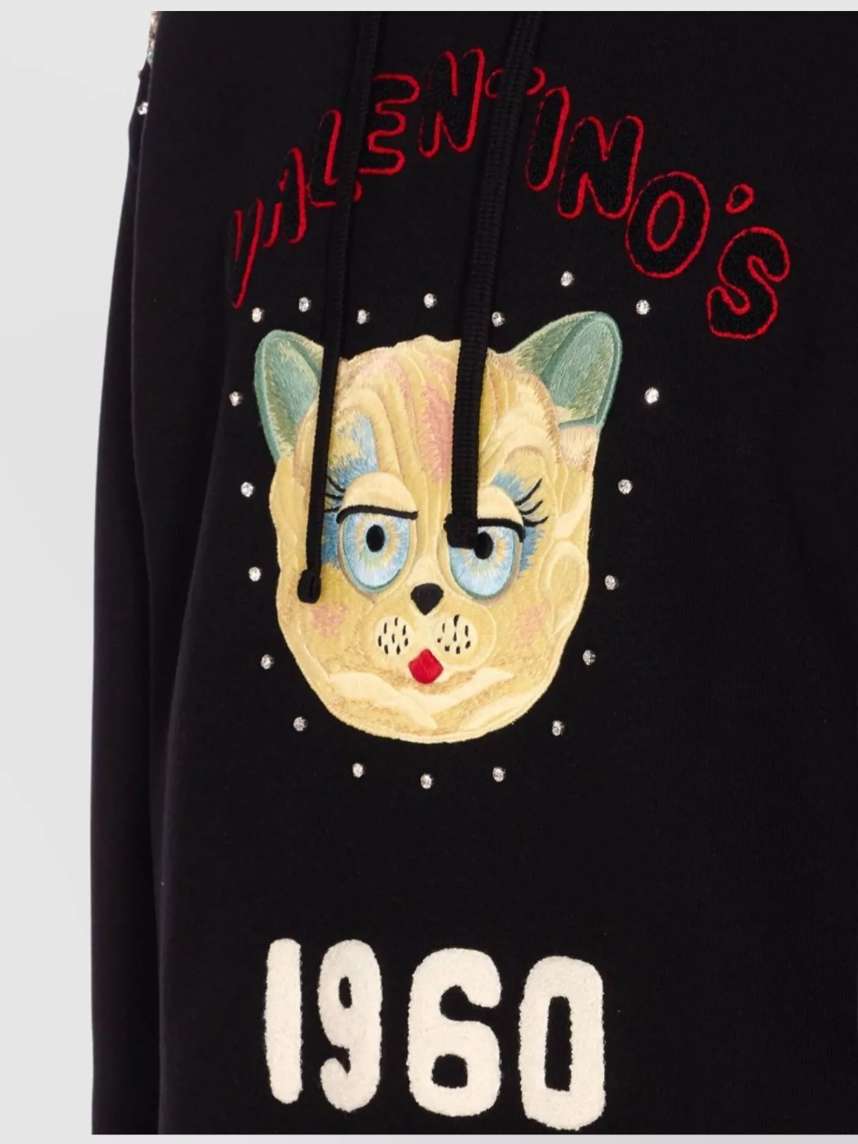 Valentino Garavani Crystal-Embellished Hooded Sweater With Embroidered Logo
