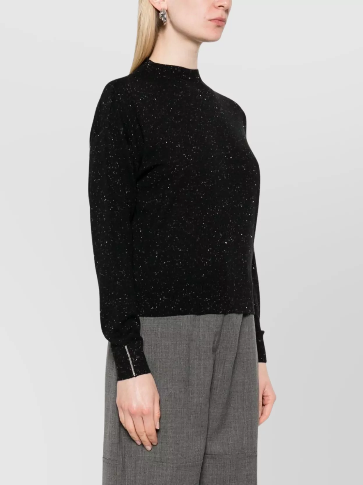 Peserico Speckled Knitwear With Crew Neck And Long Sleeves