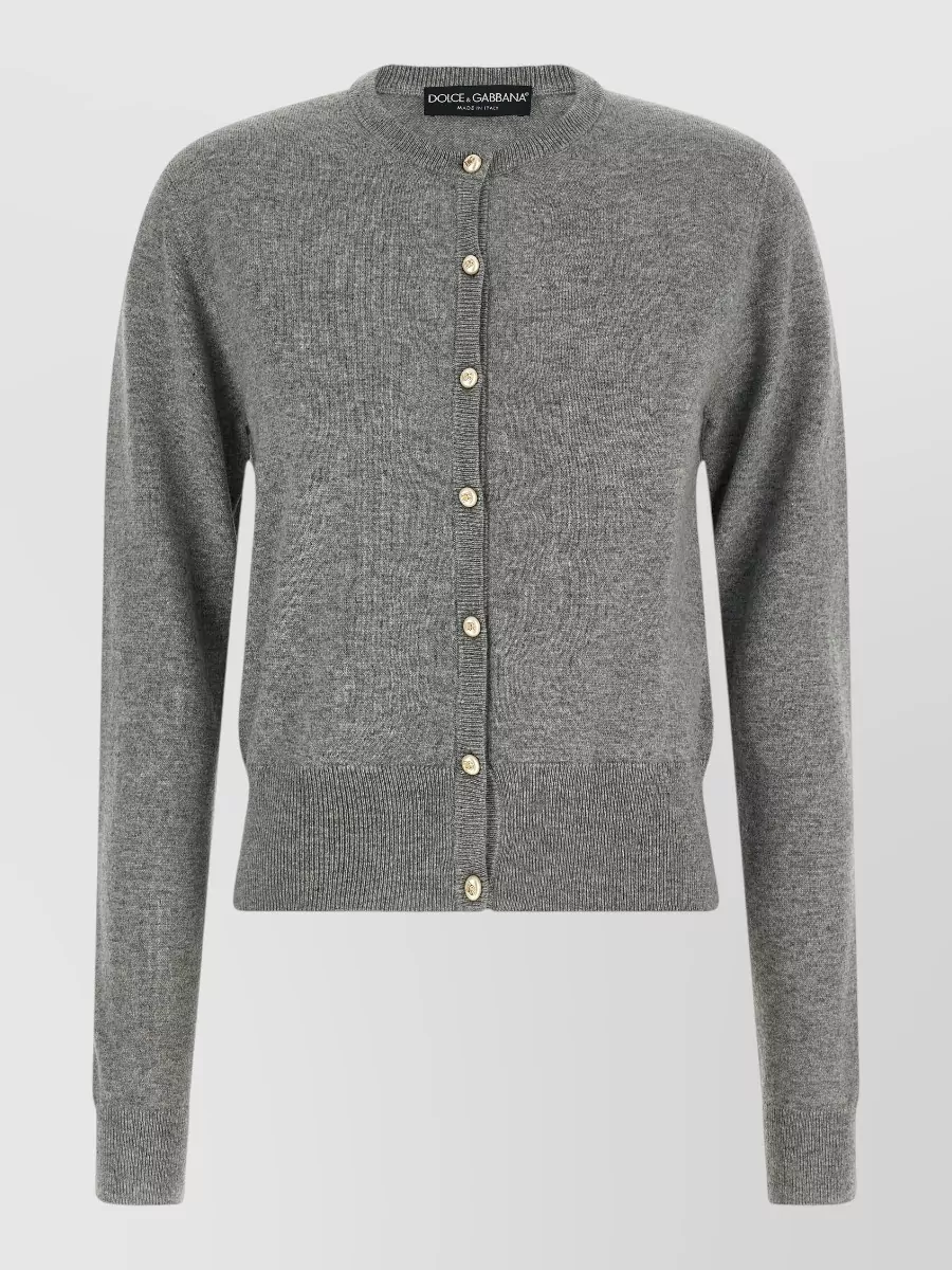 Dolce&Gabbana cashmere ribbed crewneck cardigan