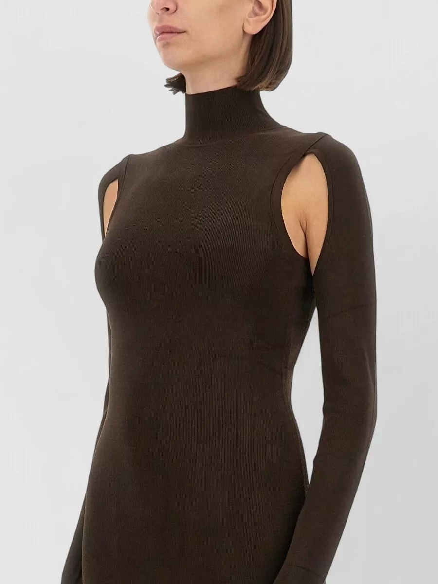 Helmut Lang Viscose Slim-Fit Turtleneck Knitted Dress