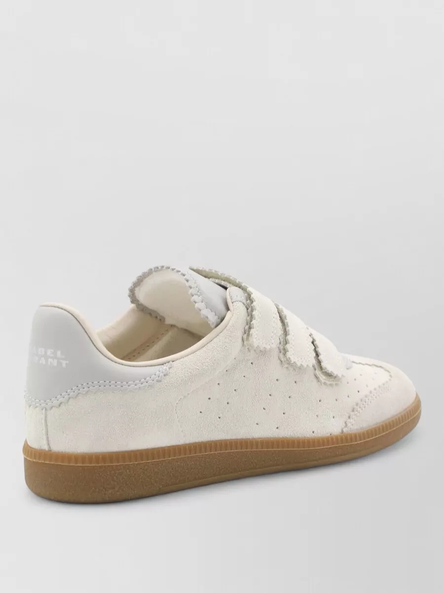 Isabel Marant Suede Low Top Sneakers Perforated Rubber Sole