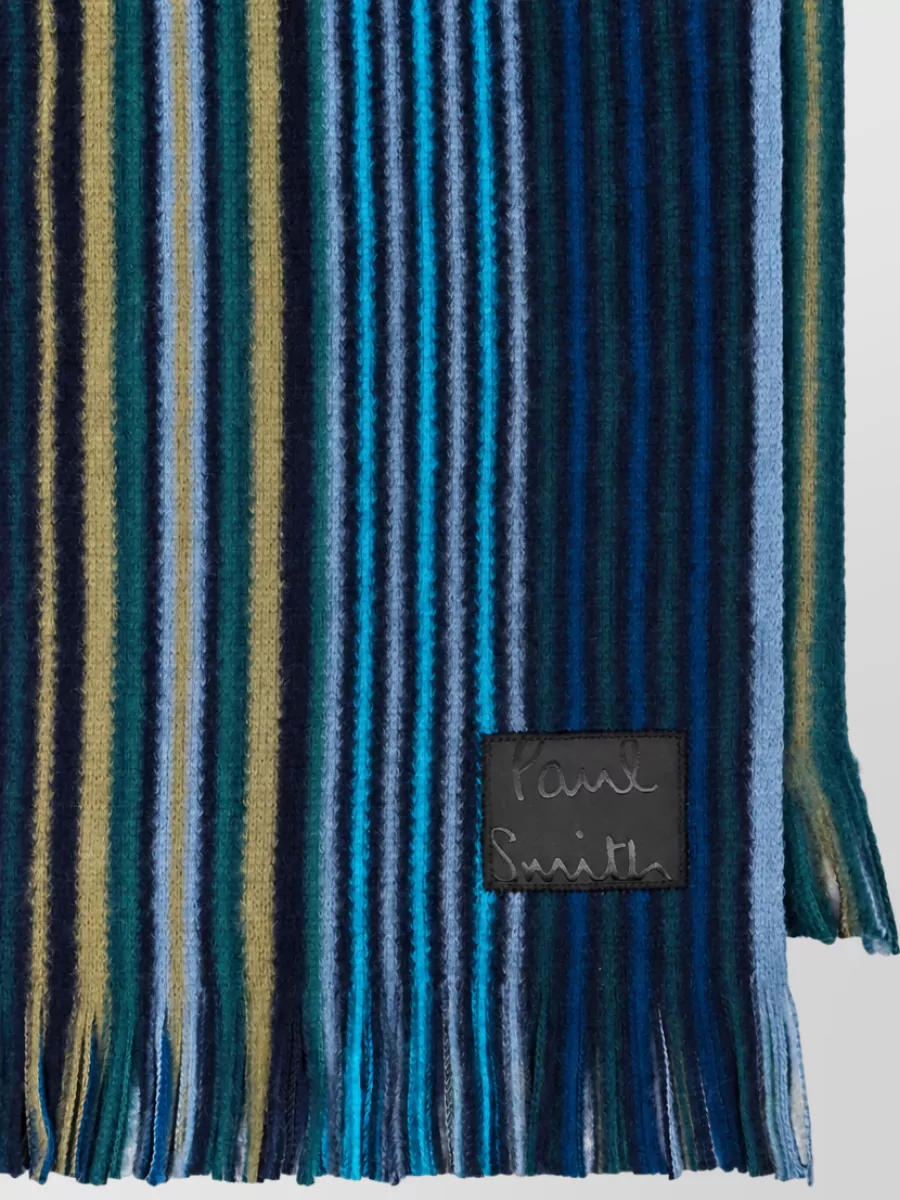 Paul Smith Striped Wool Scarf