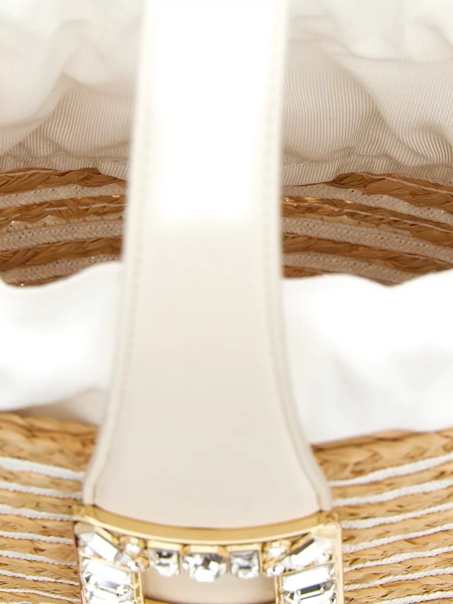 Roger Vivier Raffia Mini Bucket Bag