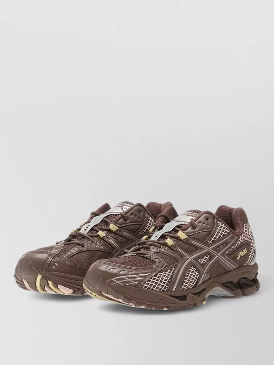 Asics Lace Up Low Profile Leather Upper In Black