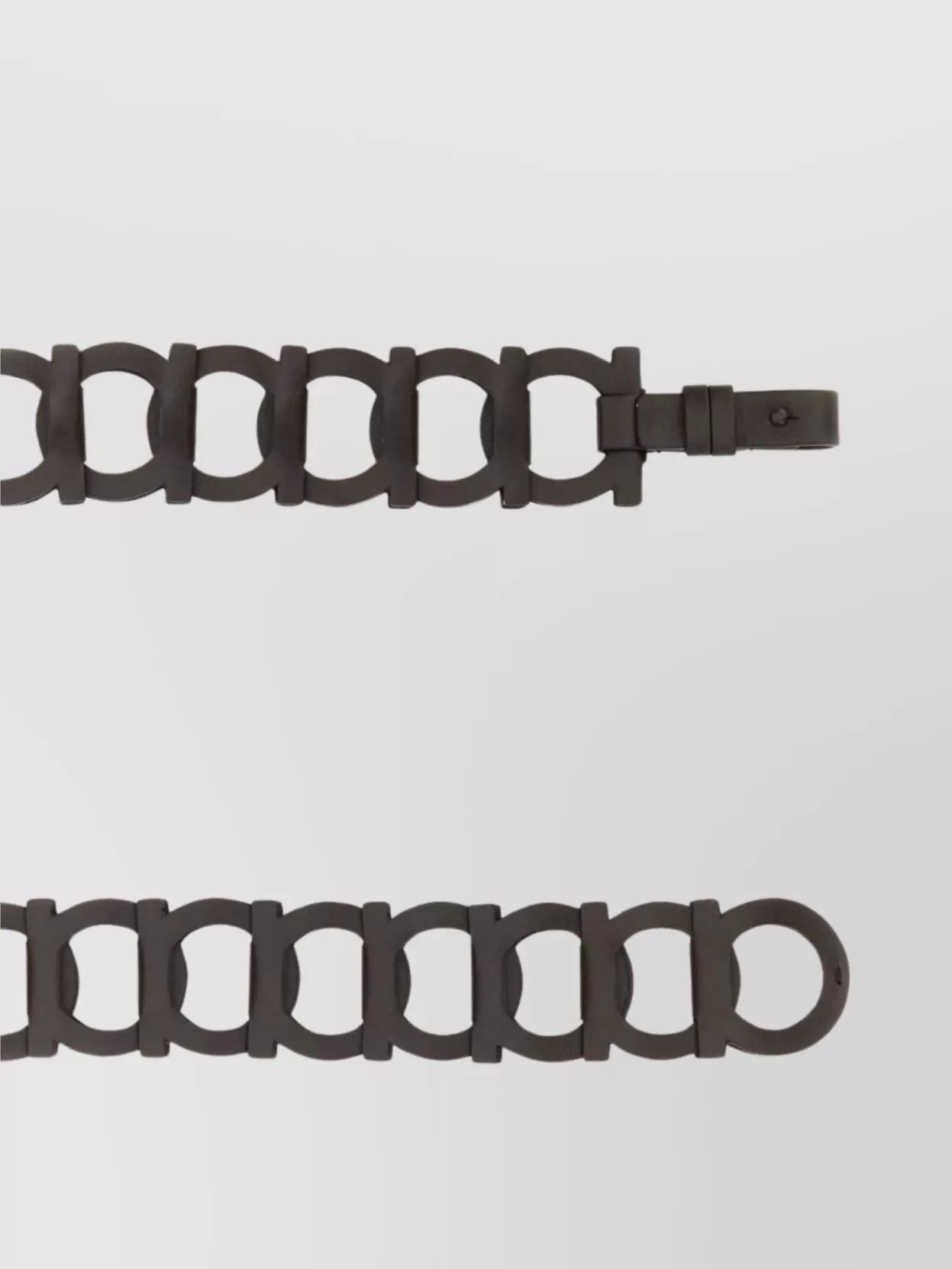 Ferragamo Leather Belt Adjustable Interlocking Design