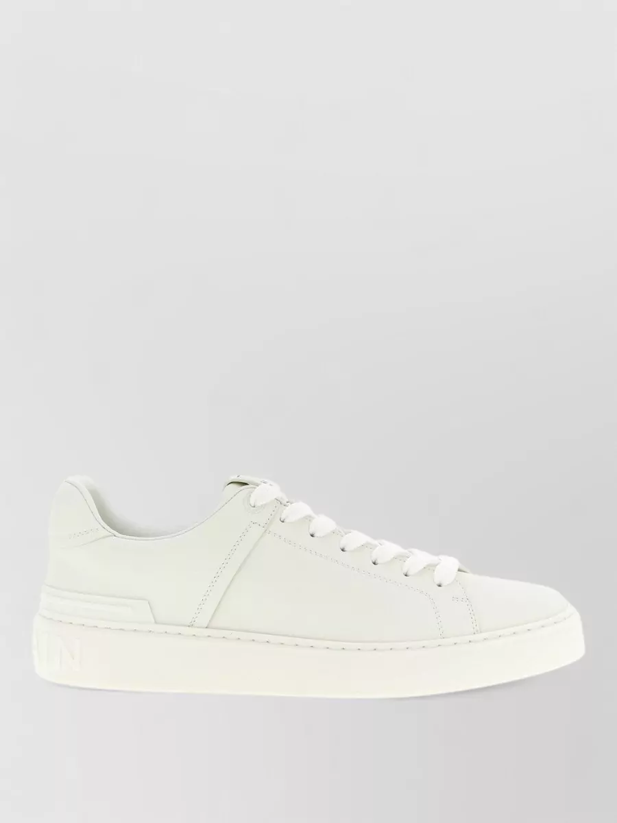 Balmain B Cout Sneakers Round Toe Flat Sole