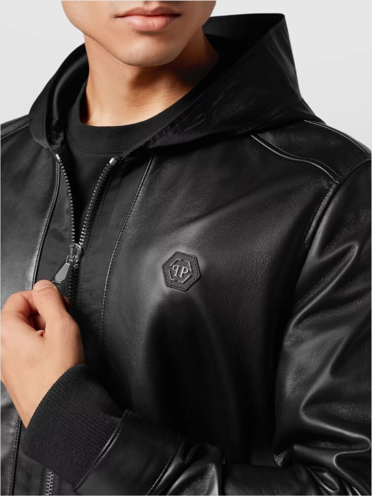 Philipp Plein Hooded Bomber Jacket Side Pockets