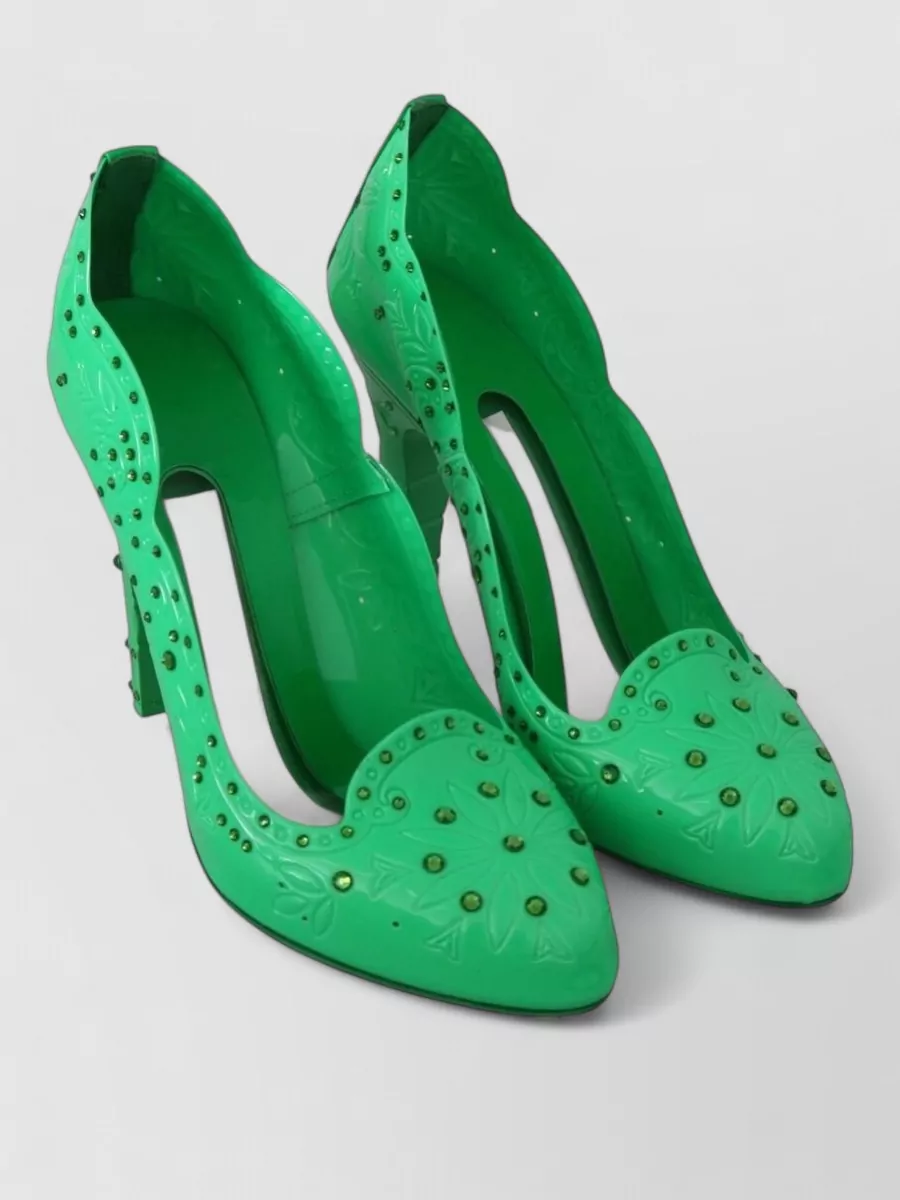 Dolce&Gabbana crystal embellished cutout pumps