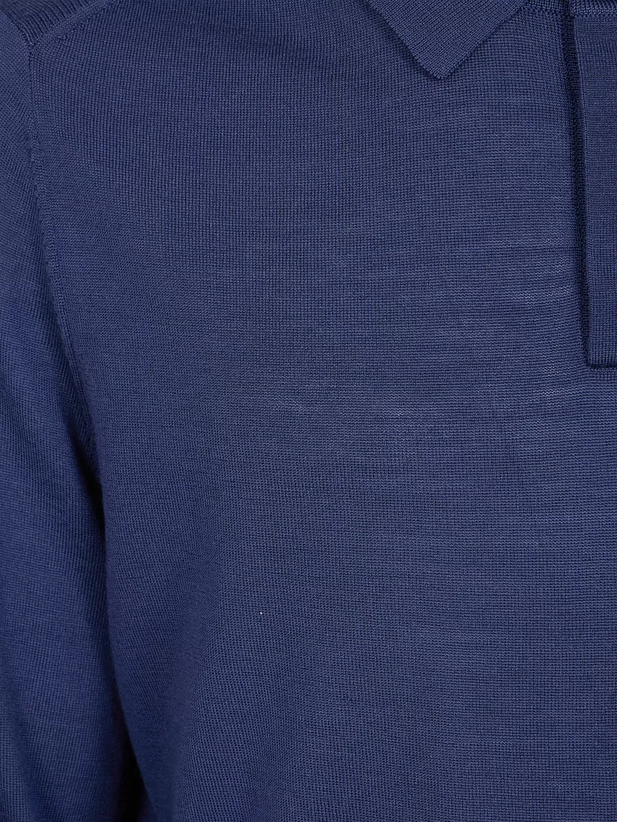 Paul Smith Merino Wool Long-Sleeve Polo Sweater