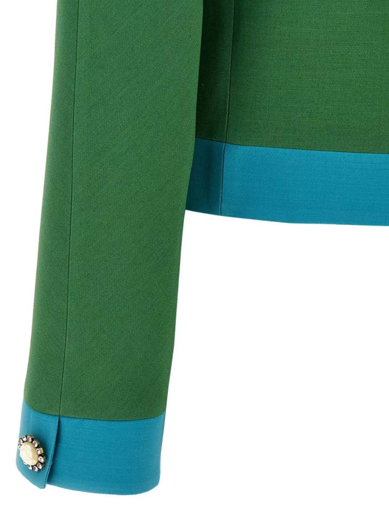 Valentino Short Green And Turquoise Jacket