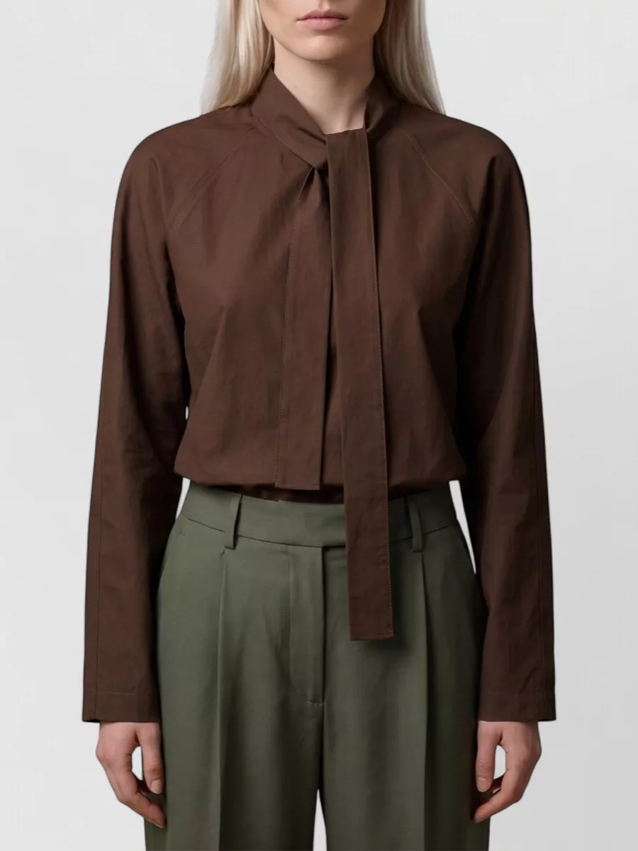Lemaire cotton blend long-sleeve blouse