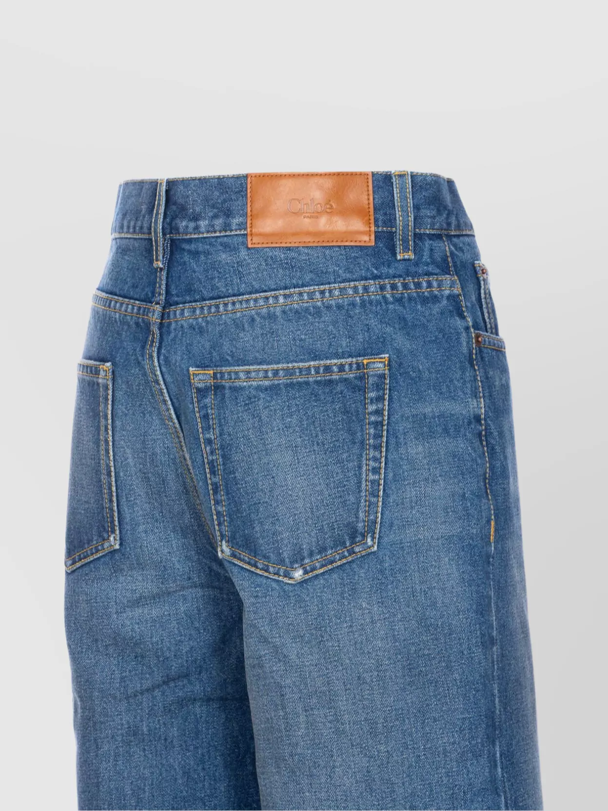 Chloé High Waist Wide-Leg Denim Jeans Trousers