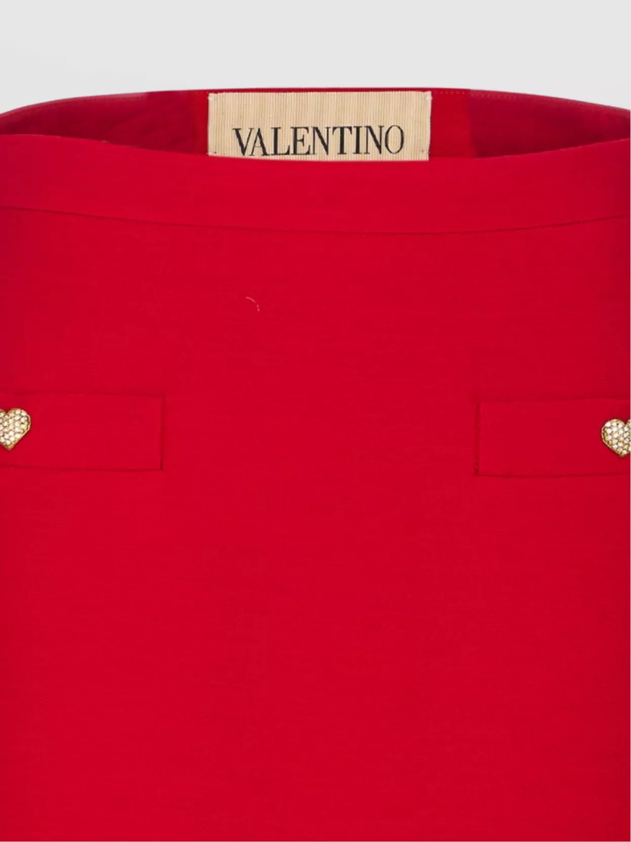 Valentino Garavani Heart Button A-Line Skirt