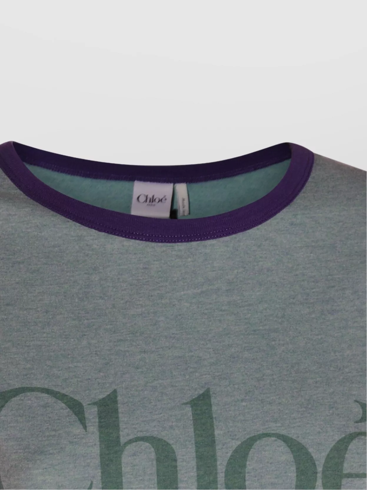 Chloé Logo T-shirt In Green
