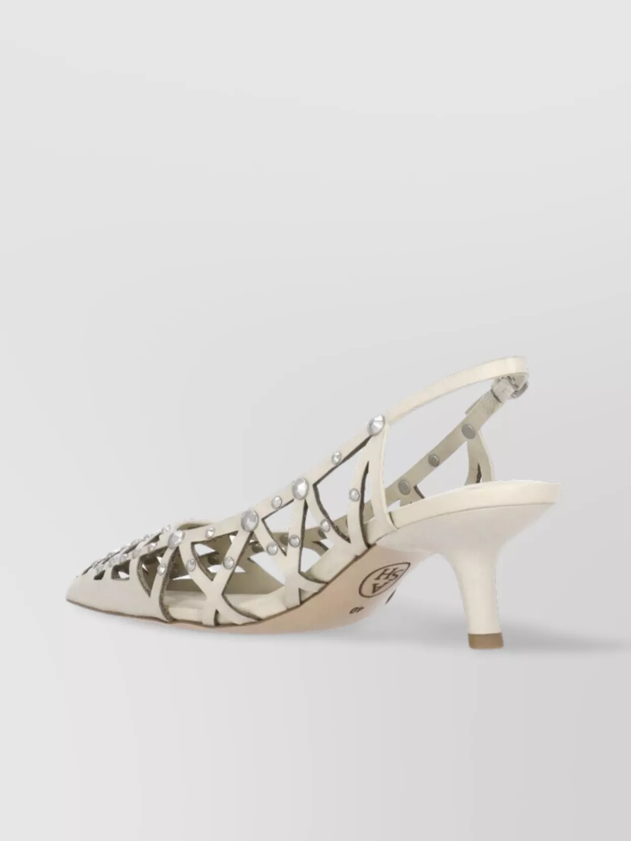 Ash Studded Slingback Kitten Heel Sandals