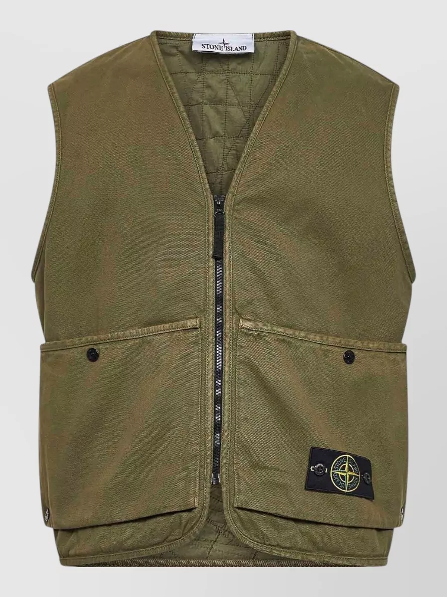 Stone Island quilted cotton vest