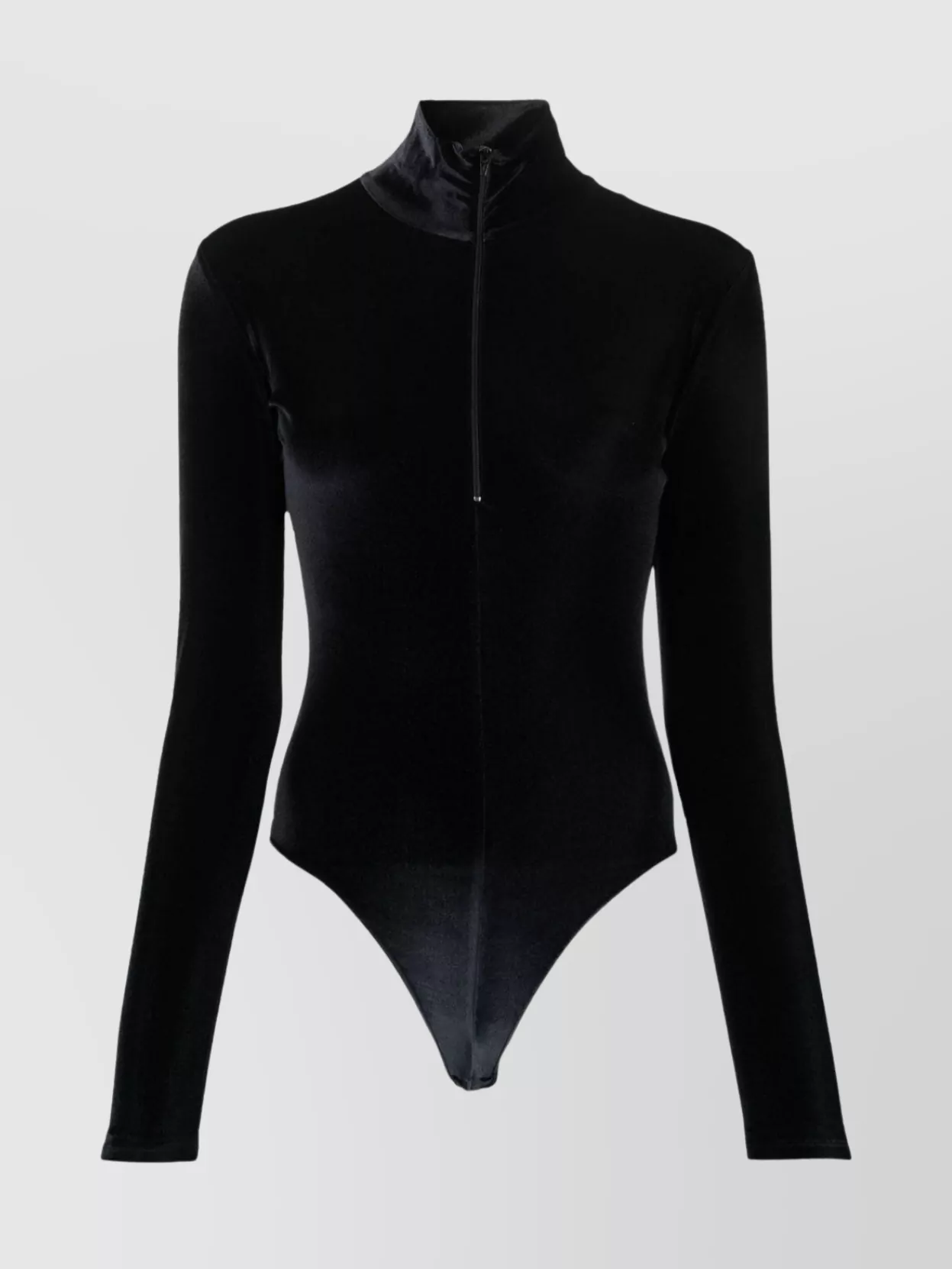 Filippa K Velvet Zip Fitted High Neck Body