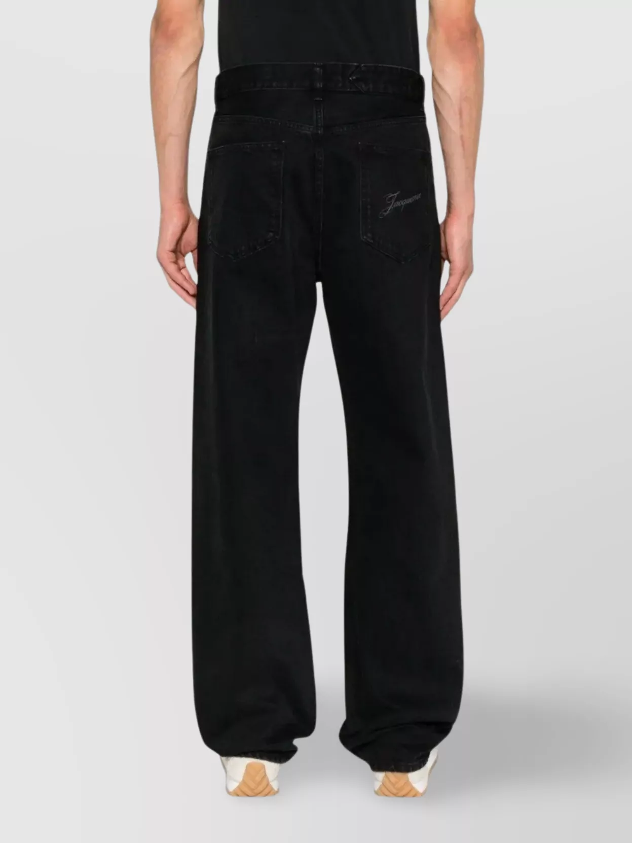 Jacquemus Straight Denim Pants Featuring Belt Loops