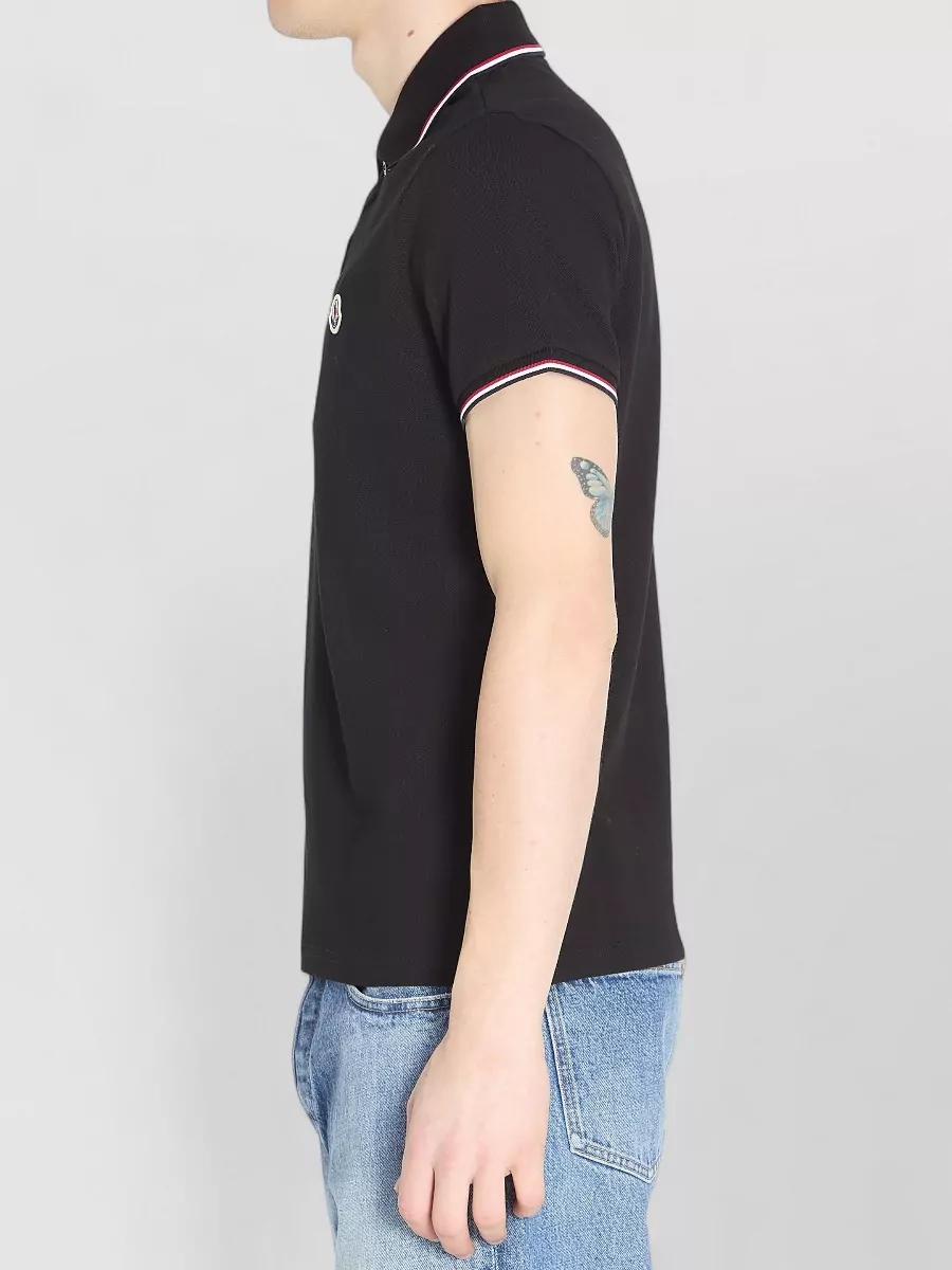Moncler Cotton Piqué Polo Shirt Regular Fit