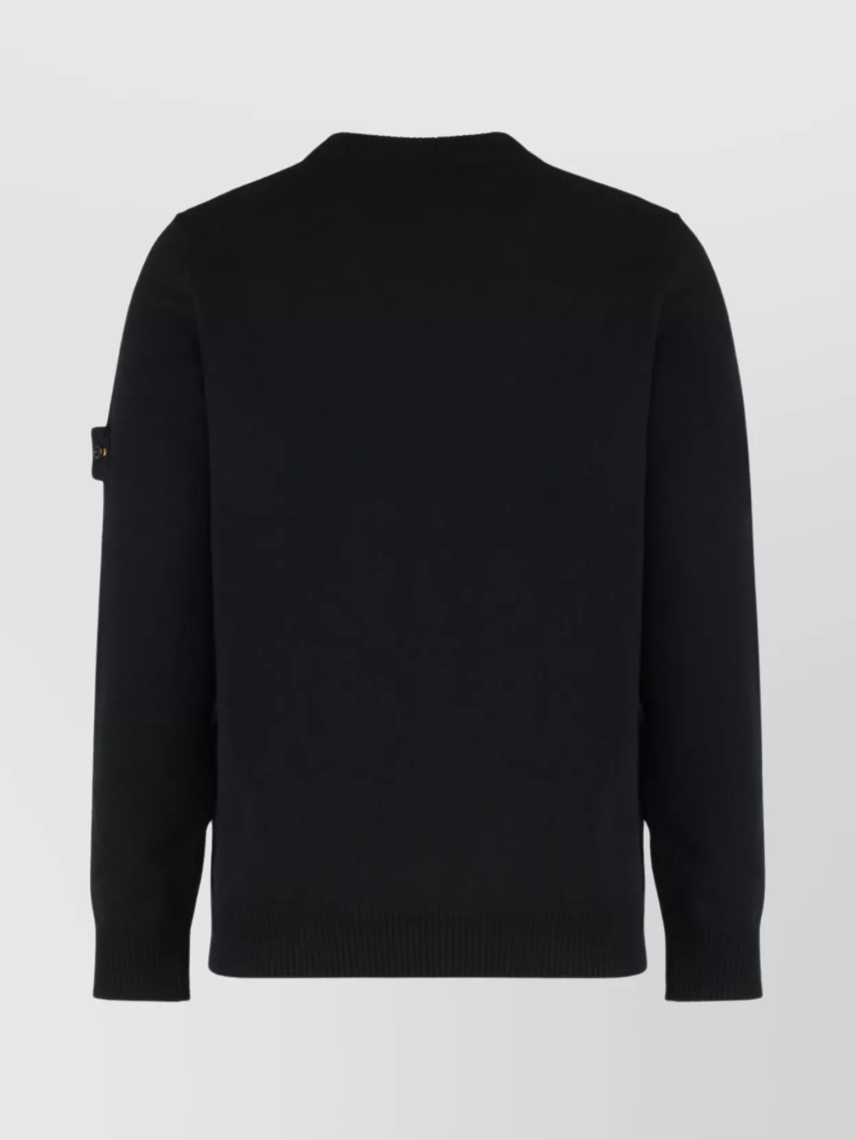 Stone Island Round Neck Knit Sweater In Mixed Wool