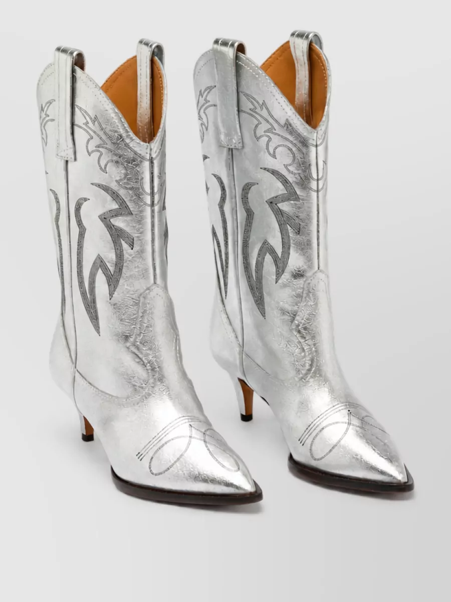 Moschino viscose high heel boots