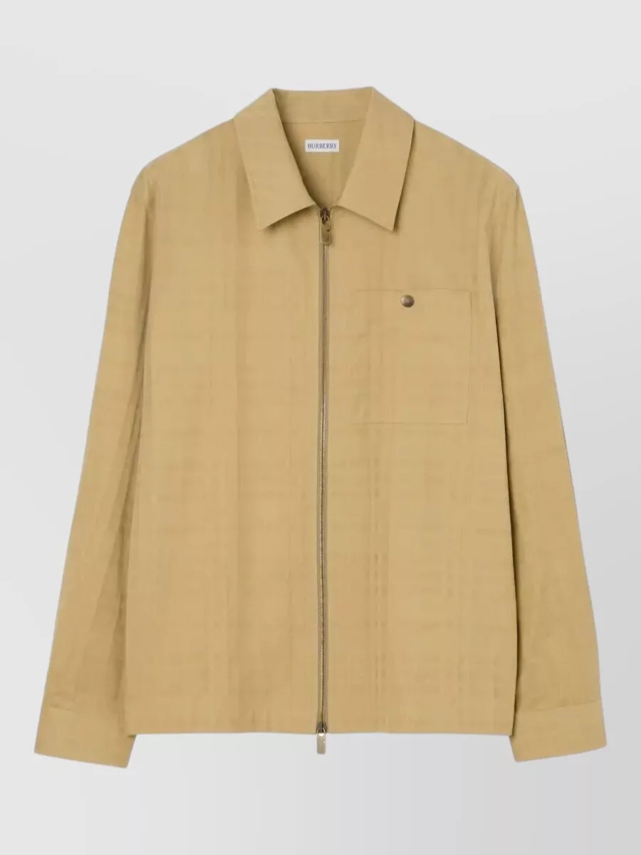 Burberry cotton checked overshirt jacket