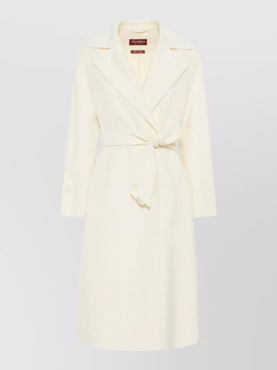 S Max Mara Wool silk cashmere belted coat