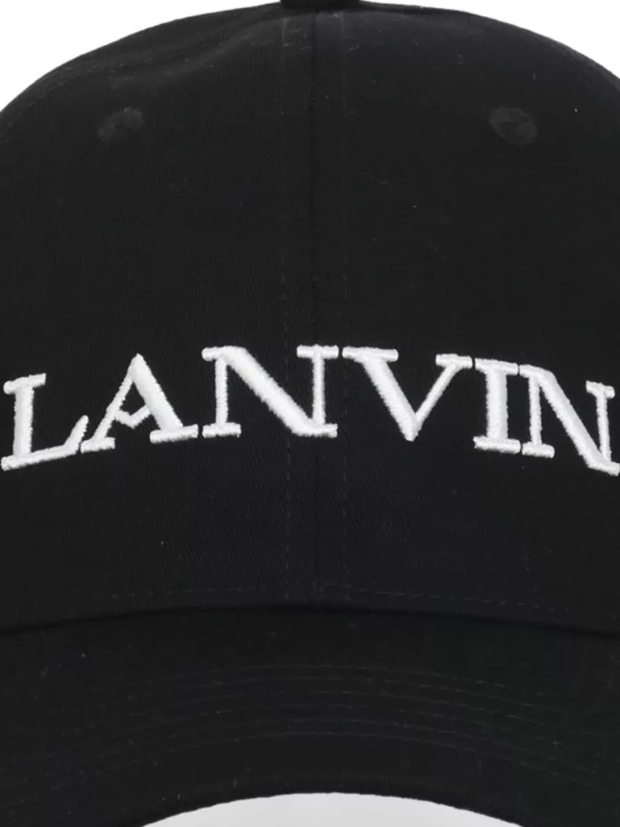 Lanvin Cotton Baseball Hat Eyelet Vents Visor