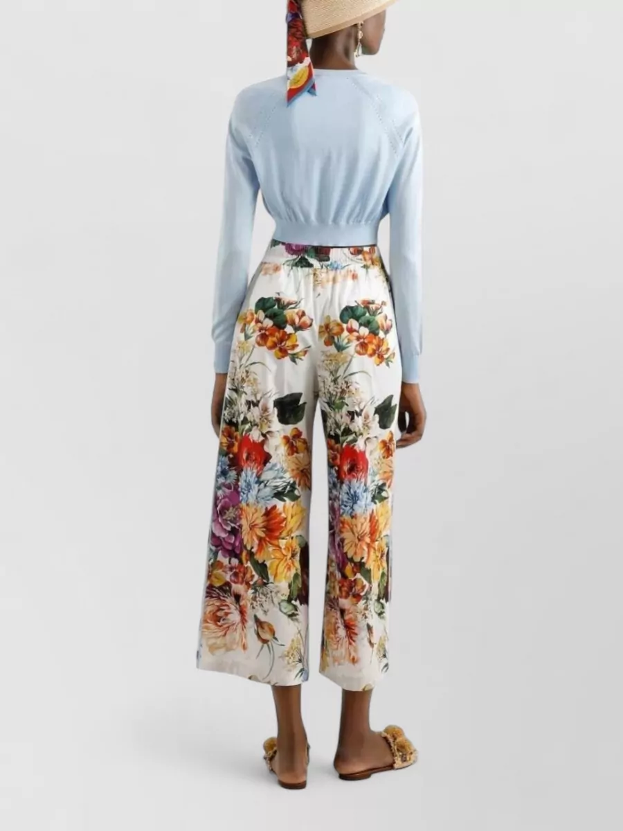 Dolce&Gabbana Silk Sleeveless Cropped Top