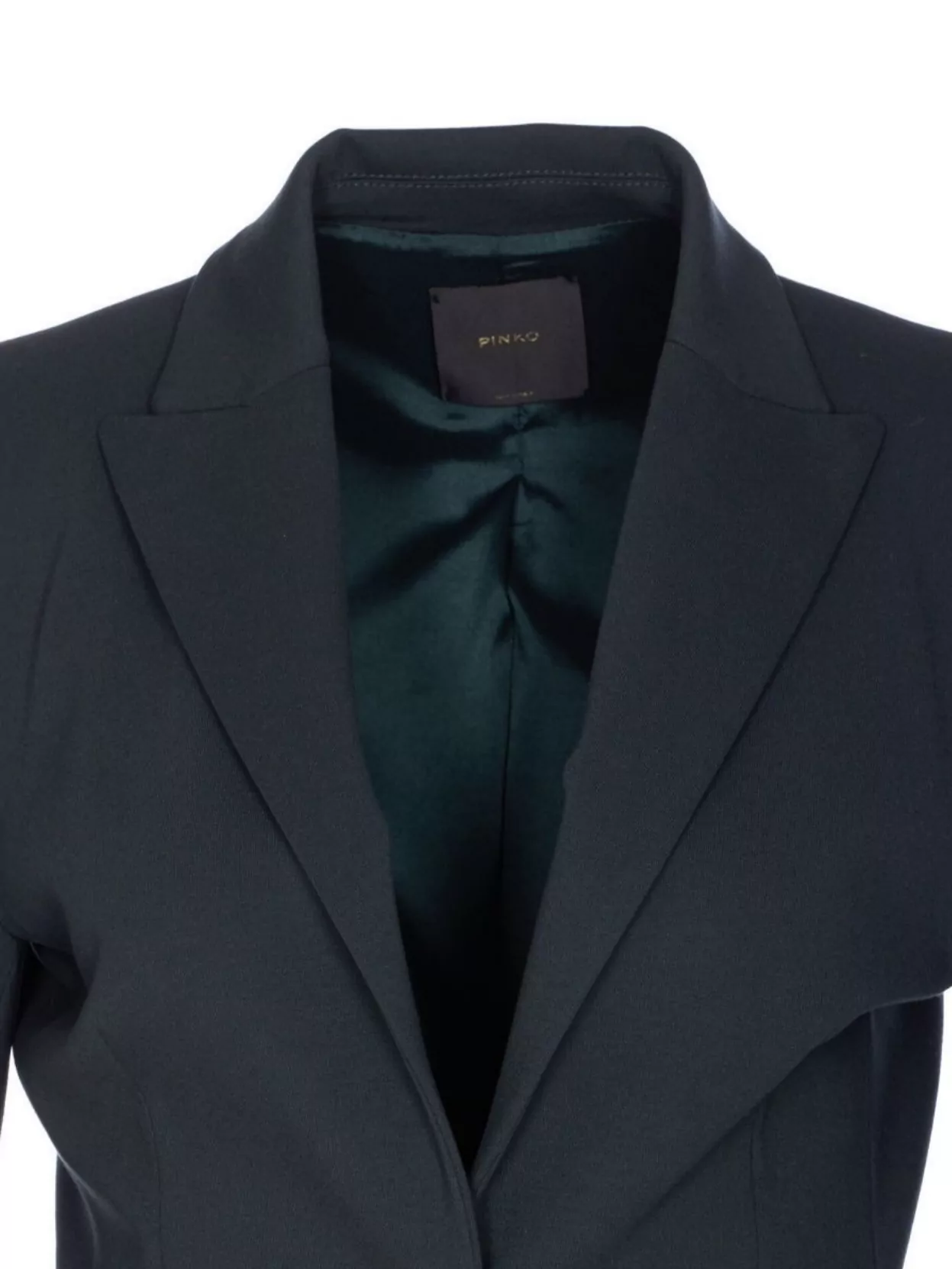 Pinko Tailored Jacket With Flap Pockets And Notched Lapels In Blue