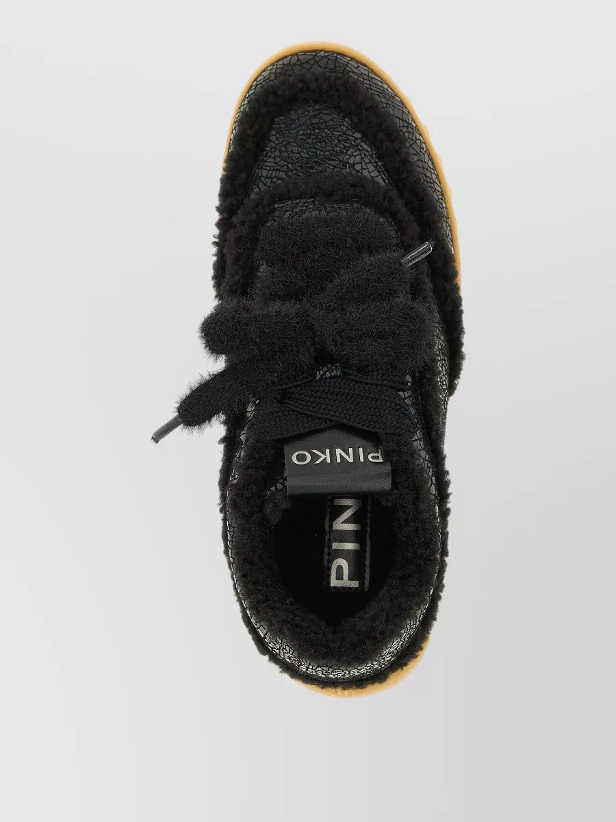 Pinko Leather Low-Top Sneakers