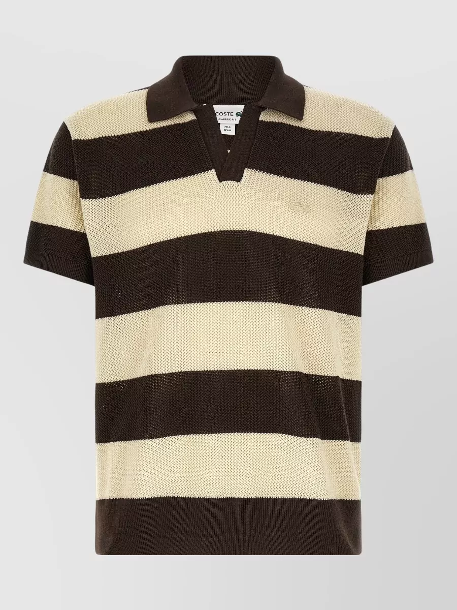 Lacoste Crochet cotton short-sleeve polo shirt