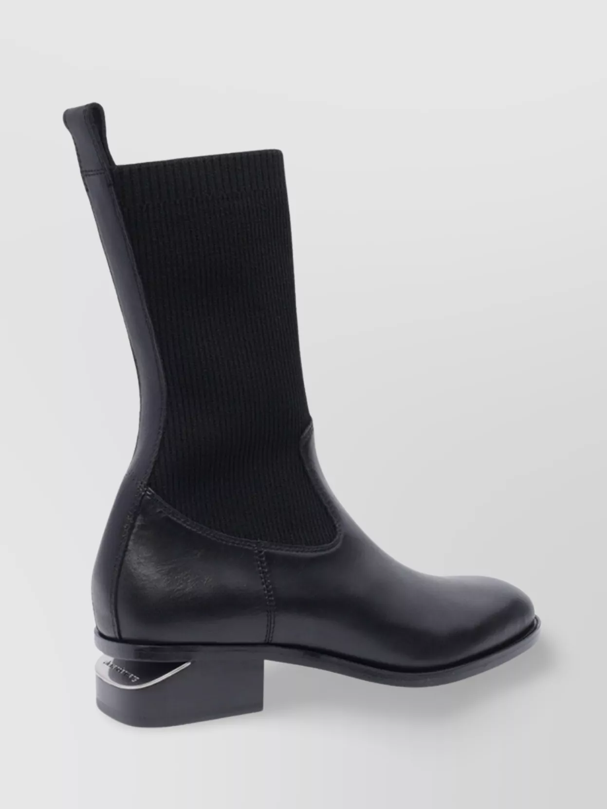 Alexander Wang Leather Ankle Boots Block Heel