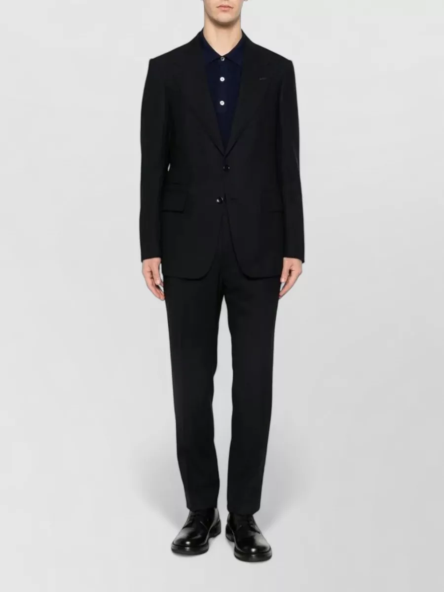 Tom Ford Silk Cotton Piqué Long-Sleeve Polo Shirt