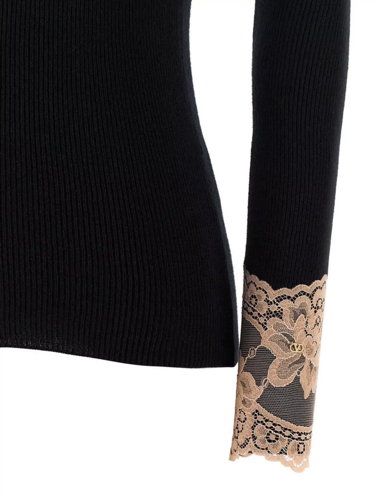 Valentino Garavani Cashmere Sweater With High Neck And Lace