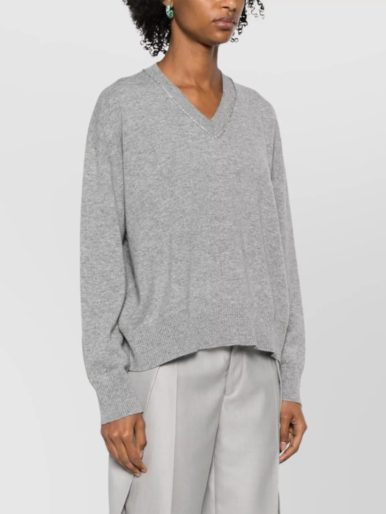 Fabiana Filippi V-Neck Knitwear With Long Sleeves