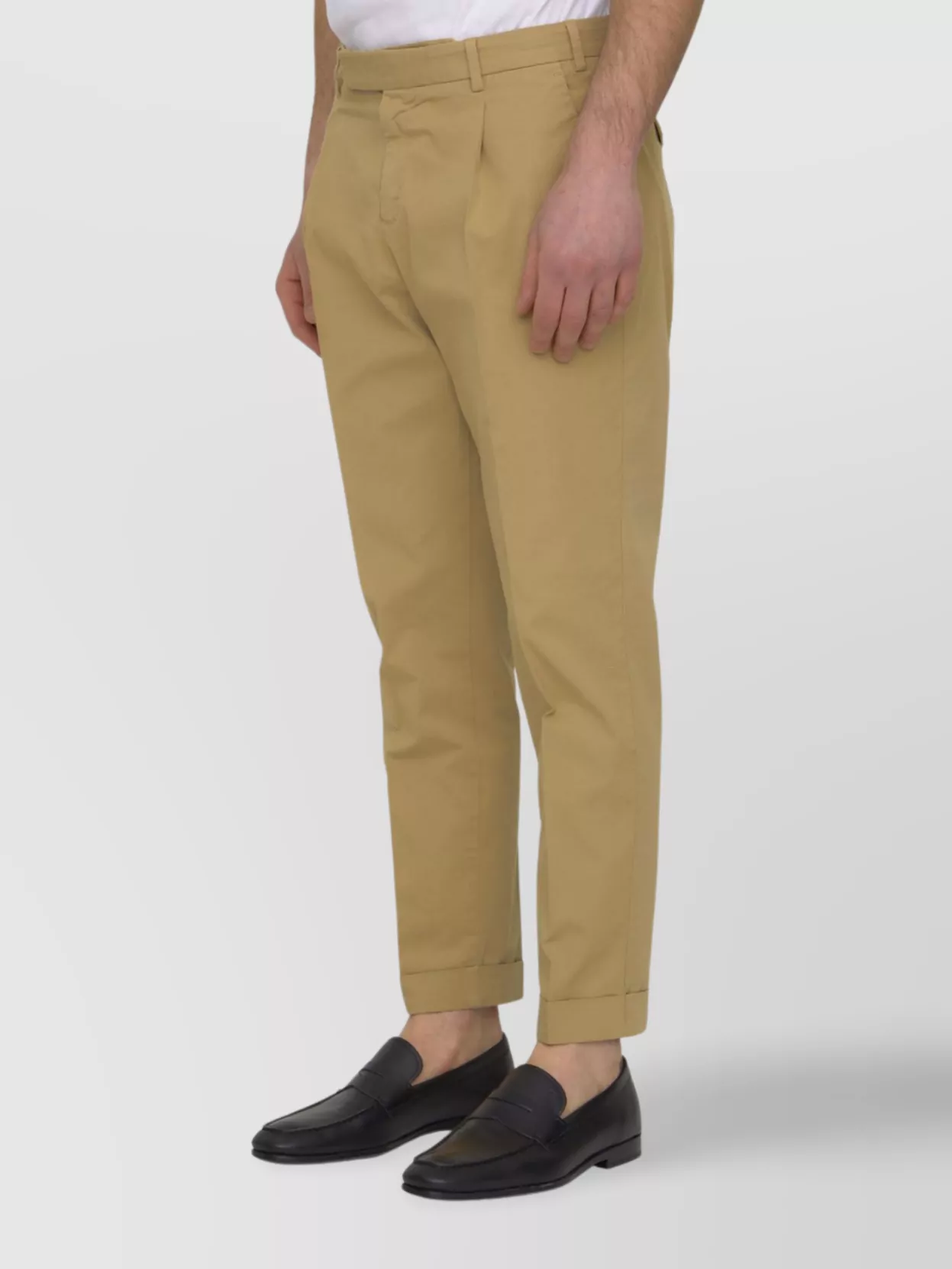 Pt Torino Cotton And Linen Trousers In Brown