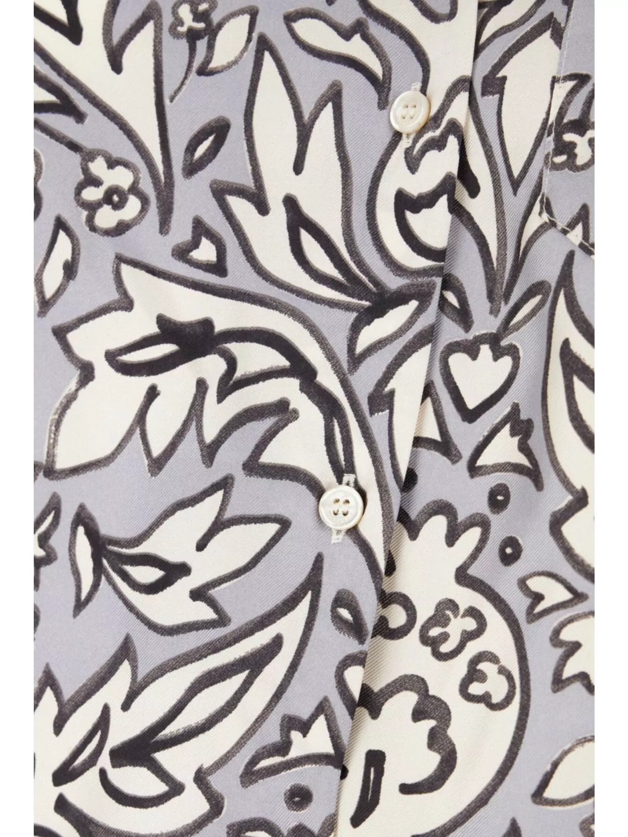 Weekend Max Mara Silk Shirt Floral Pattern Long Sleeves In Gray