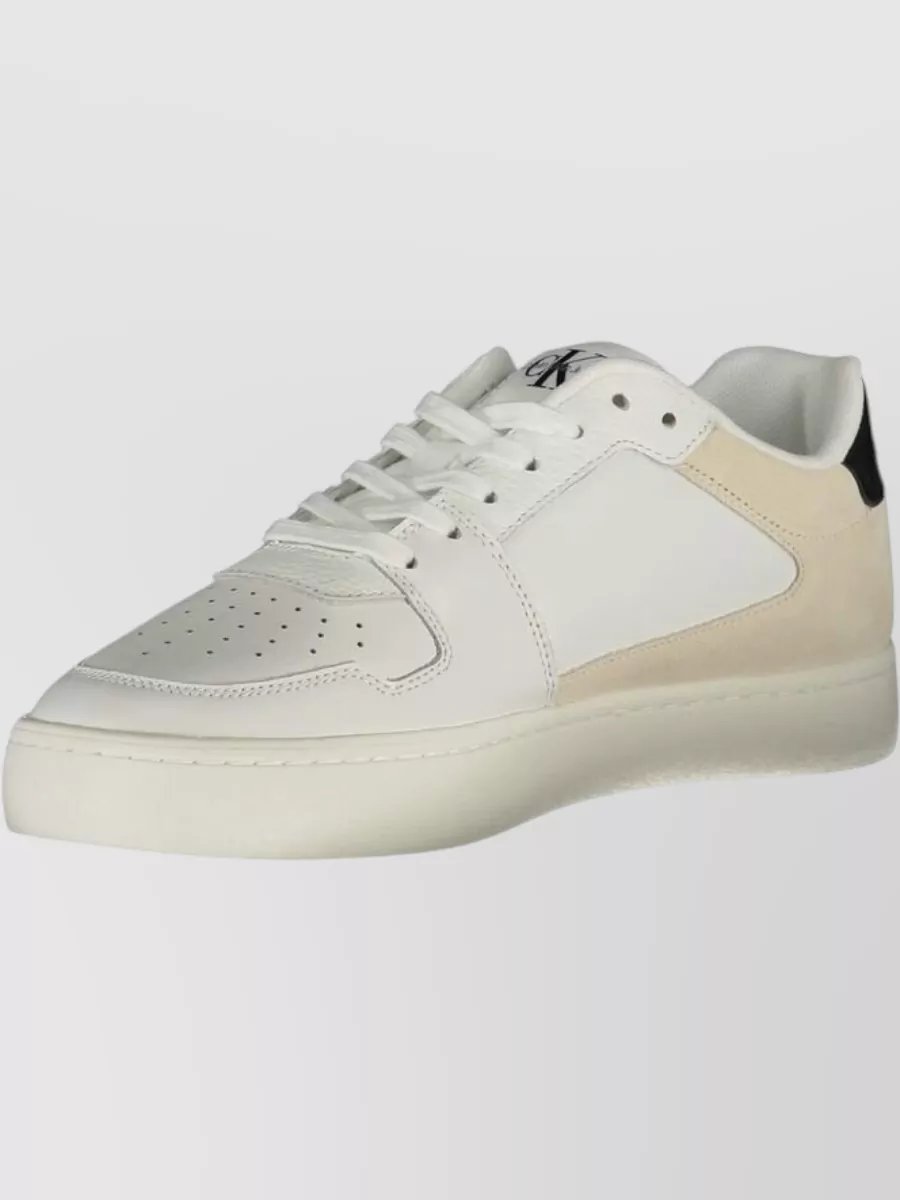 Calvin Klein Leather Lace-Up Sneakers