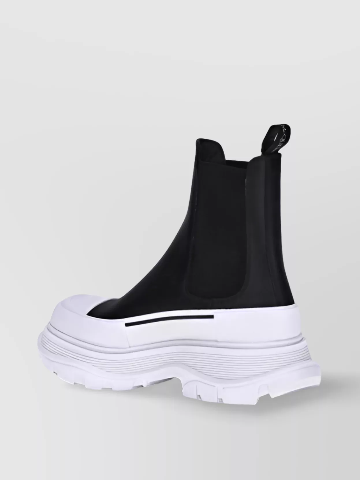 Alexander Mcqueen Round Toe Chelsea Ankle Boots
